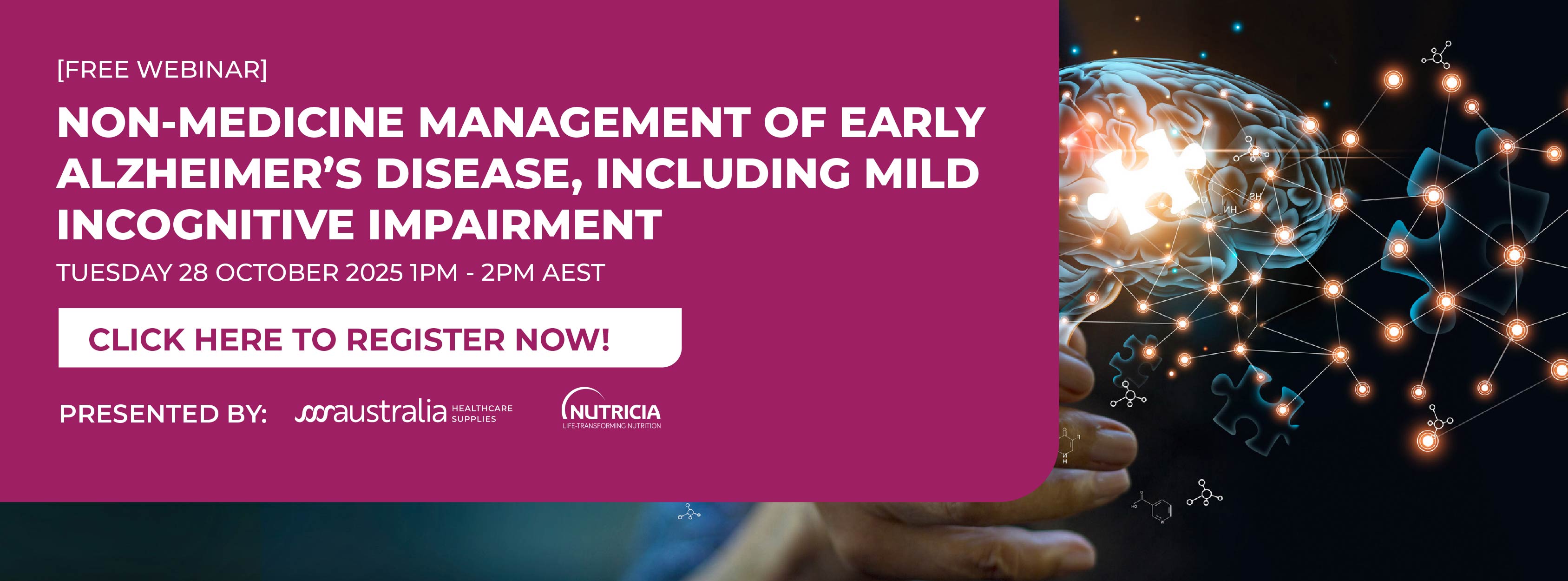 Non-medicine management of early Alzheimer’s disease Webinar
